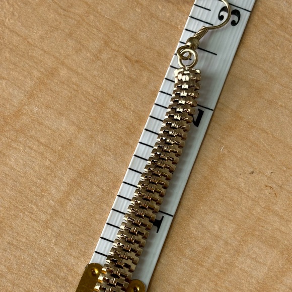 Dangling sparkling opalescent earrings/ pierced ears only/ about 1 1/2 in length - Picture 8 of 8